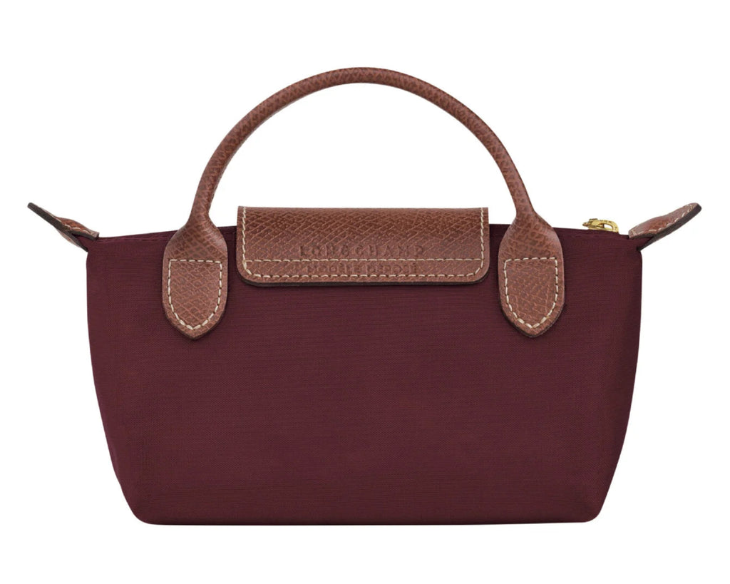 Le Pliage Original Pouch with handle - Burgundy