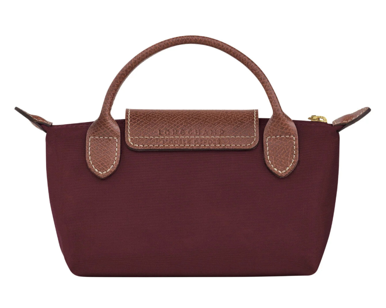 Le Pliage Original Pouch with handle - Burgundy