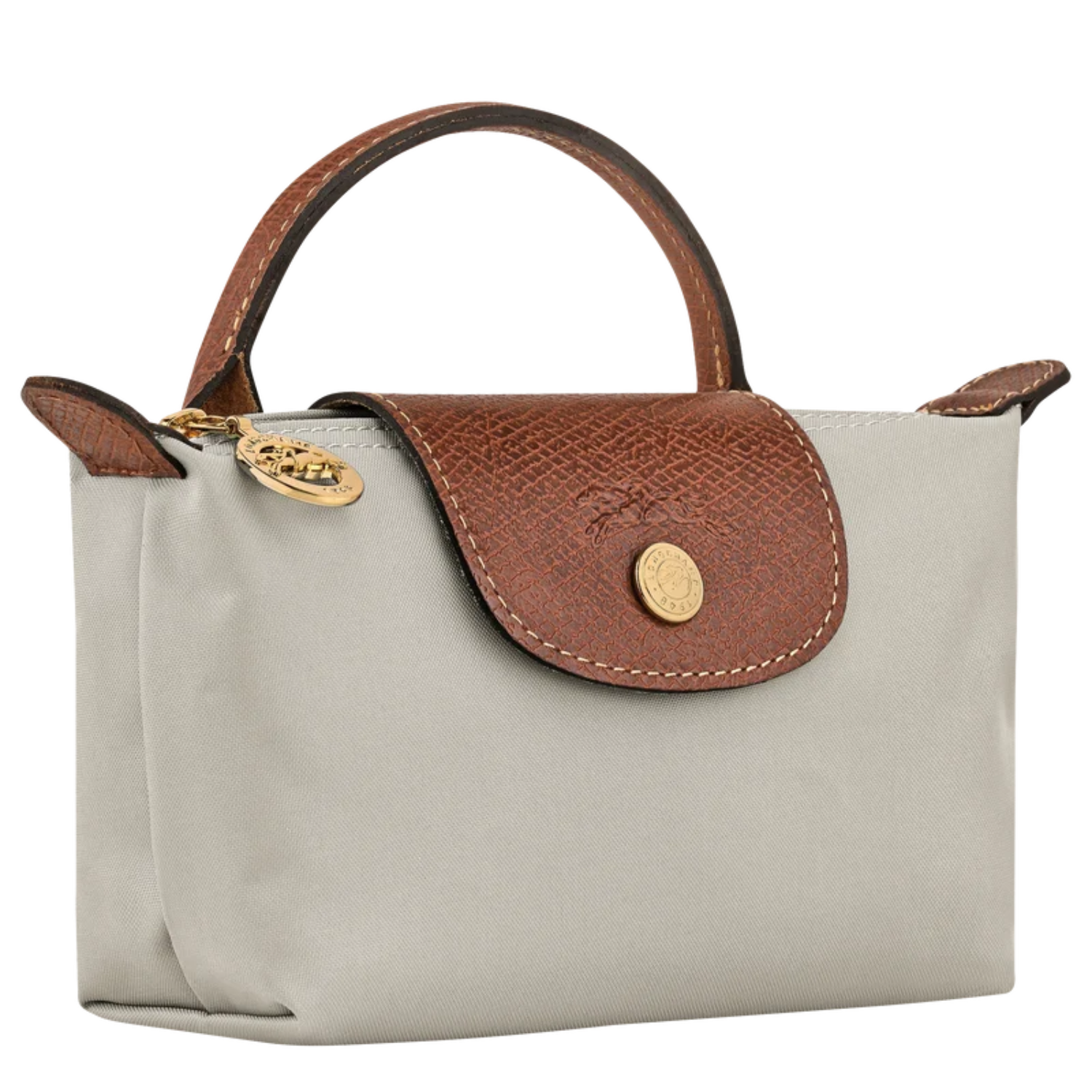 Le Pliage Original Pouch with handle - Gray